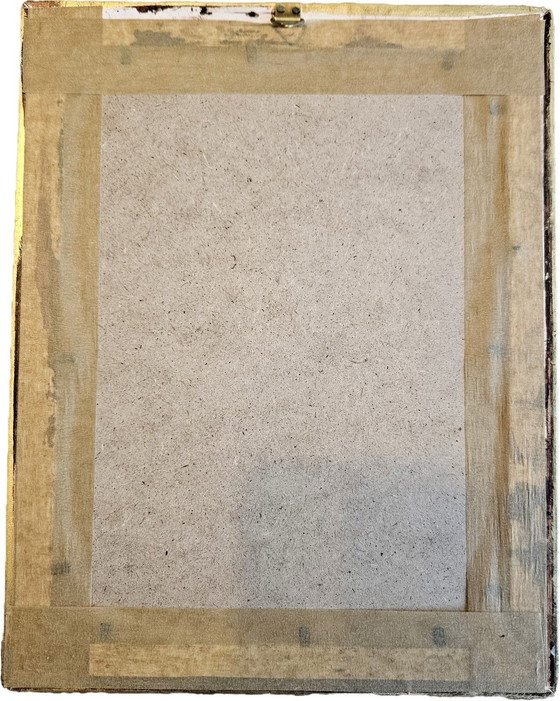 Image 1 of Tableau à l'huile vintage d'Egypte avec cadre en bois