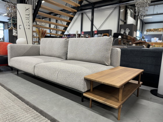 Image 1 of Rolf Benz Volo Canapé en tissu avec table en noyer