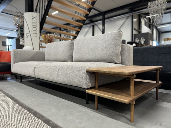 Image 1 of Rolf Benz Volo Canapé en tissu avec table en noyer