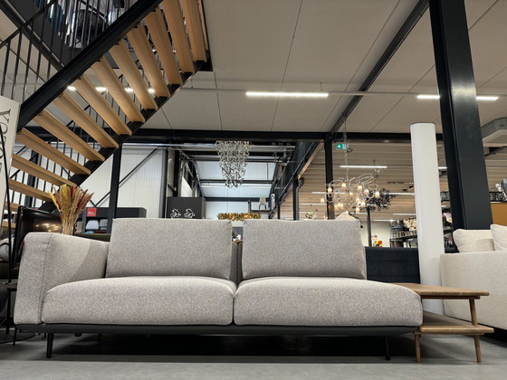 Image 1 of Rolf Benz Volo Canapé en tissu avec table en noyer