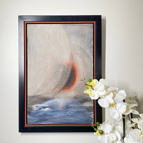 Image 1 of Peinture vintage "Utopie peut-être" d'Isabelle de Duve, 1988
