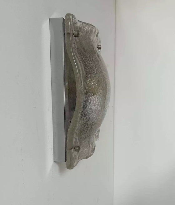 Image 1 of Applique Vintage Murano, Verre Et Chrome, Italie 1970