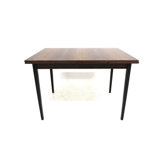 Image 1 of Table de salle à manger extensible "portfolio" en bois de rose, Suède 1960