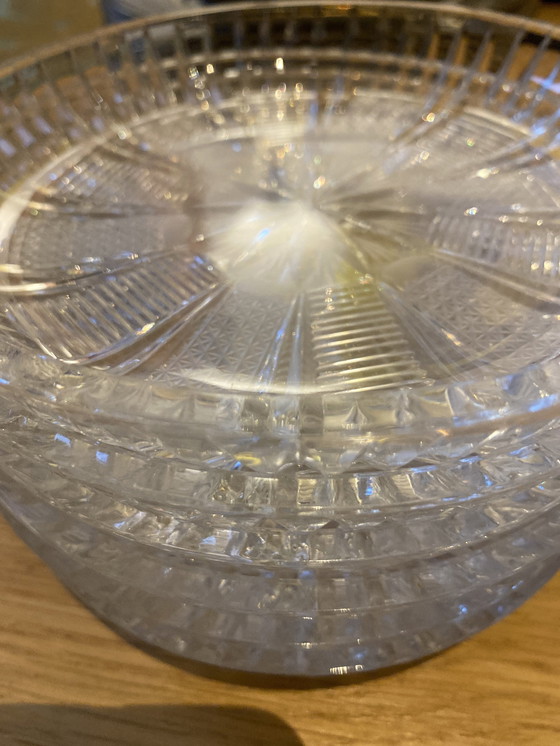 Image 1 of Mid Century Assiette à dessert en cristal