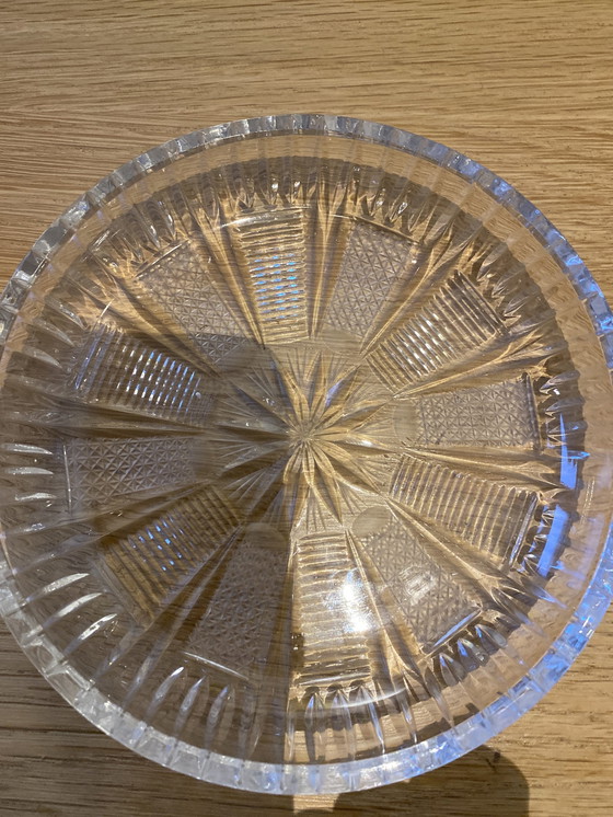 Image 1 of Mid Century Assiette à dessert en cristal