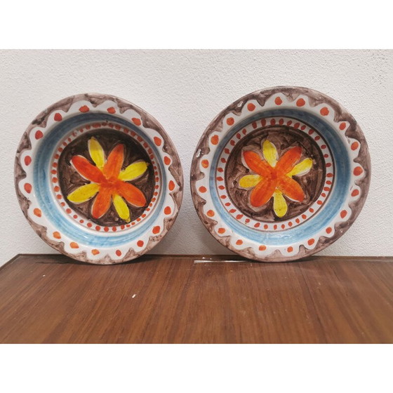 Image 1 of Paire d'assiettes en céramique vintage de Giovanni De Simone