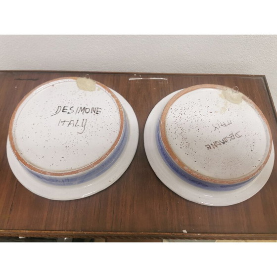 Image 1 of Paire d'assiettes en céramique vintage de Giovanni De Simone