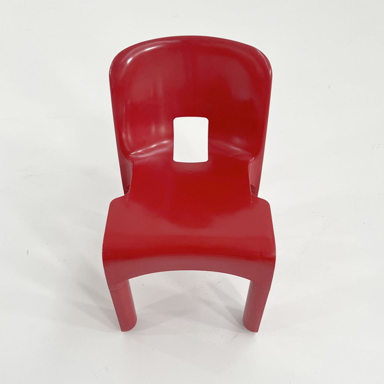 Image 1 of Chaise Universale Modèle 4867 rouge par Joe Colombo pour Kartell, 1970S