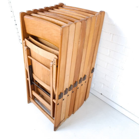 Image 1 of 9X chaises pliantes vintage
