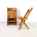 9X chaises pliantes vintage