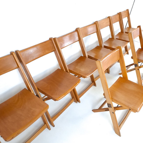Image 1 of 9X chaises pliantes vintage