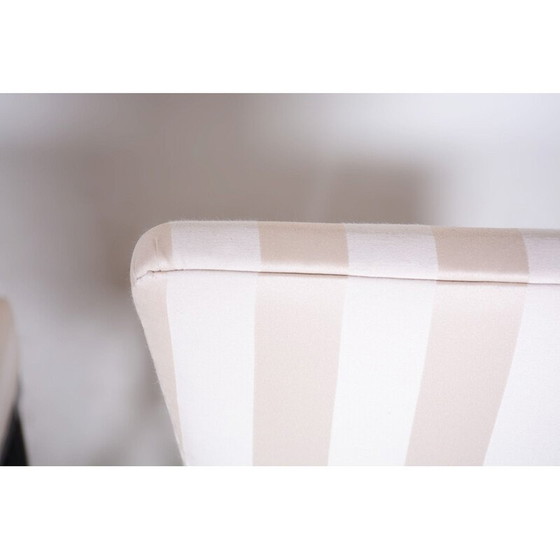 Image 1 of Paire de chaises de salle à manger Art Déco blanches, France années 1920