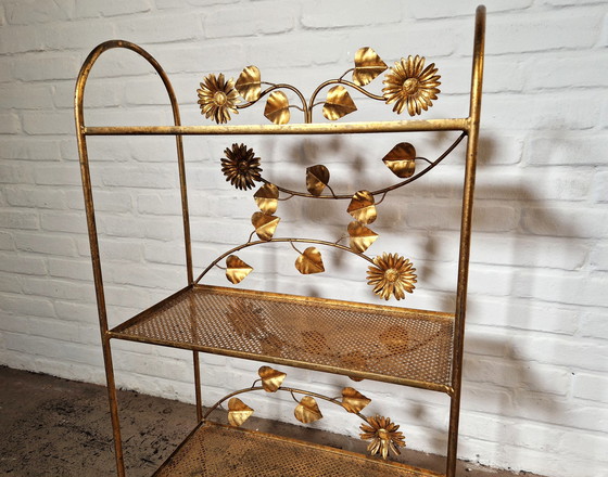 Image 1 of Etagère dorée française, années 1960