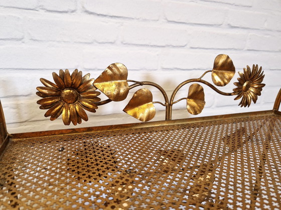 Image 1 of Etagère dorée française, années 1960