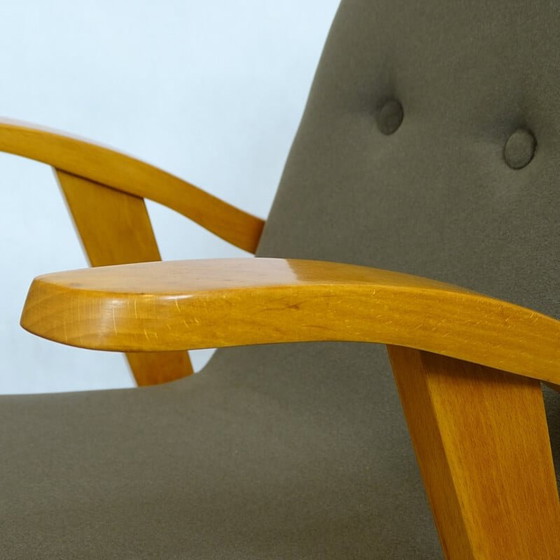 Image 1 of Fauteuil vintage par Mieczysław Puchała pour Bystrzyckie Zakłady Mebli - 1950s
