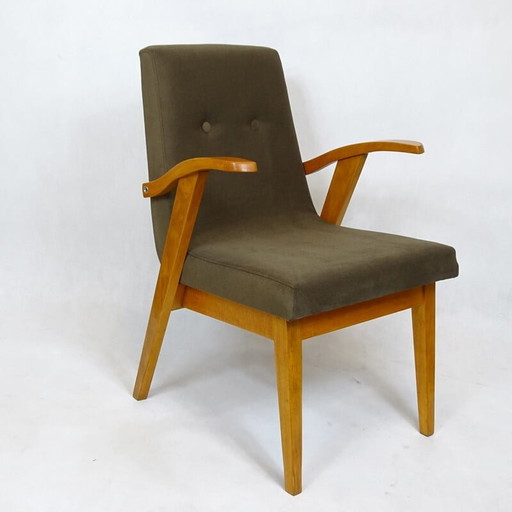 Fauteuil vintage par Mieczysław Puchała pour Bystrzyckie Zakłady Mebli - 1950s
