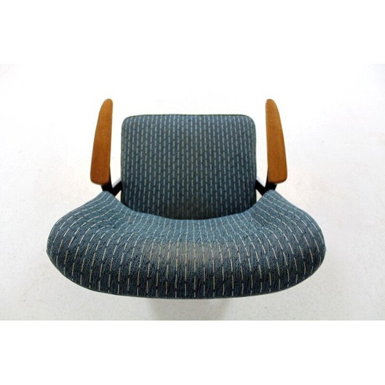 Image 1 of Fauteuil vintage bleu-gris, Suède, scandinave 1960
