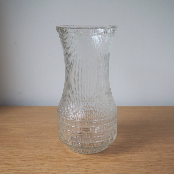 Image 1 of Vase en verre pressé à motifs Mcm 1960S