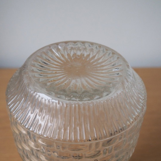 Image 1 of Vase en verre pressé à motifs Mcm 1960S