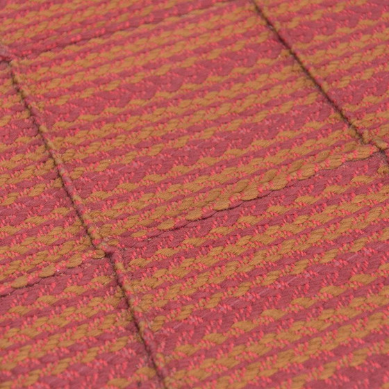 Image 1 of Repose-pieds en bois de hêtre et tissu, Mid Century, Tchécoslovaquie, années 1960