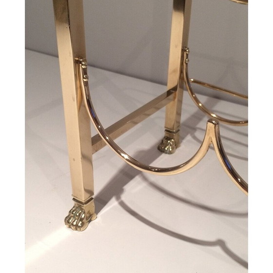 Image 1 of Porte-bouteilles vintage en laiton avec pieds griffes par Maison Jansen, 1940