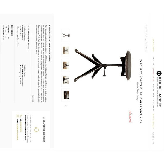 Image 1 of Table d'écolier vintage par Jean Prouvé