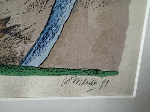 Belle sérigraphie de Corneille de la collection Promenade