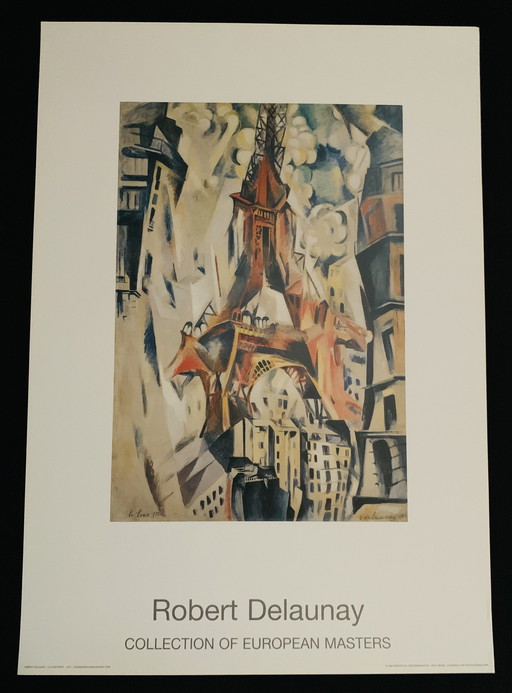 Robert Delaunay : "La Tour Eifel, 1910". Signé dans la plaque.