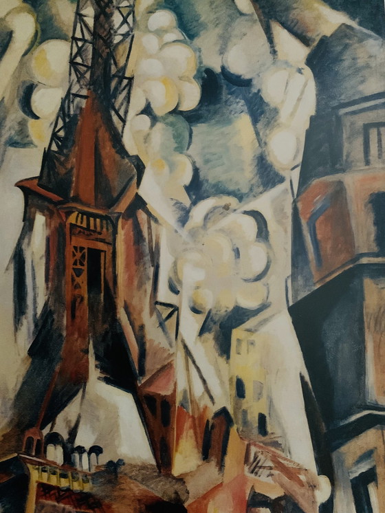 Image 1 of Robert Delaunay : "La Tour Eifel, 1910". Signé dans la plaque.