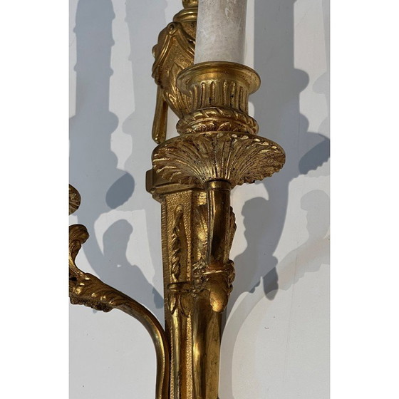 Image 1 of Ensemble de 4 appliques en bronze vintage, France 1940