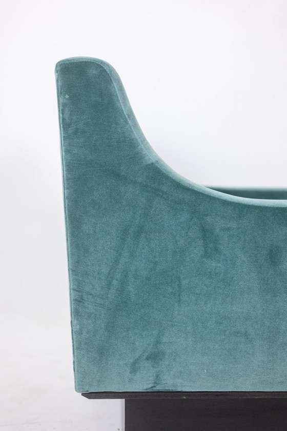 Image 1 of Paire De Fauteuils « Club », De Forme Cubique. Années 1940.