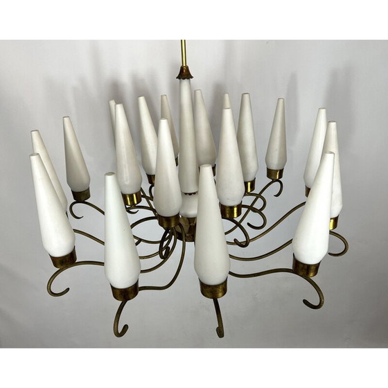 Image 1 of Lustre vintage 18 lumières par Arredoluce Monza, Italie 1950