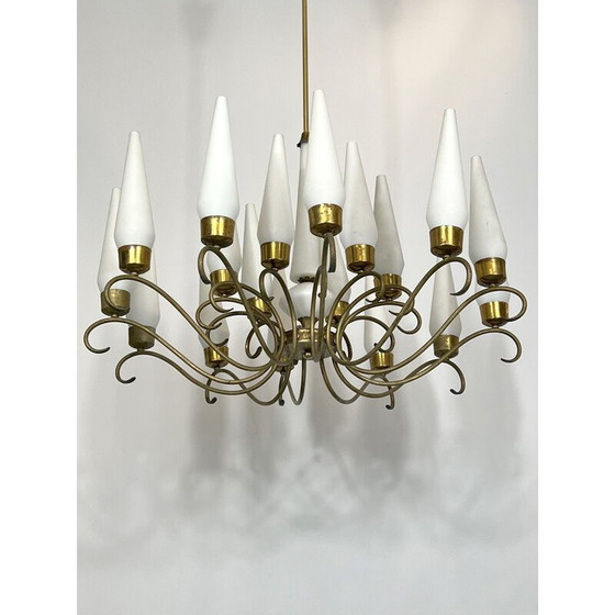Image 1 of Lustre vintage 18 lumières par Arredoluce Monza, Italie 1950