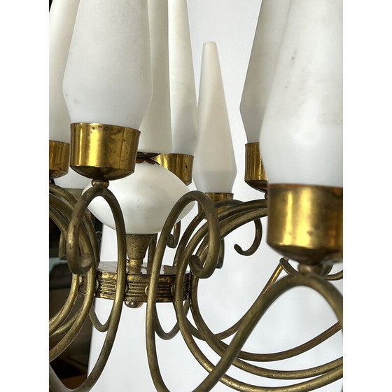 Image 1 of Lustre vintage 18 lumières par Arredoluce Monza, Italie 1950