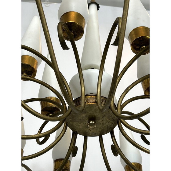 Image 1 of Lustre vintage 18 lumières par Arredoluce Monza, Italie 1950