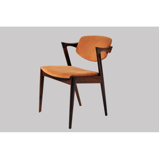 Image 1 of Ensemble de 6 chaises de salle à manger vintage en bois de rose par Kai Kristiansen pour Schous Møbelfabrik, 1960s