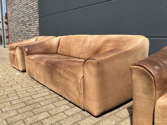 Image 1 of De Sede Ds47 3Seat et 2Seat Buffalo Leather 5Mm Neck Cognac