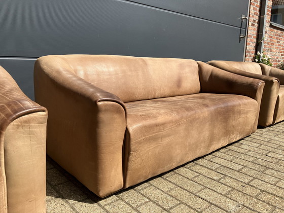 Image 1 of De Sede Ds47 3Seat et 2Seat Buffalo Leather 5Mm Neck Cognac