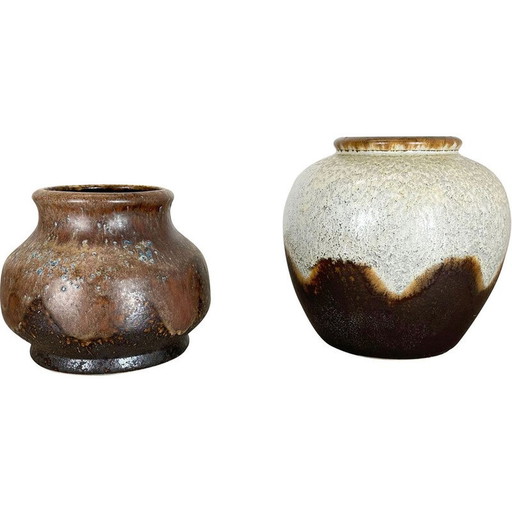 Paire de vases en céramique "Lava" de Dümler et Breiden, Allemagne, années 1960