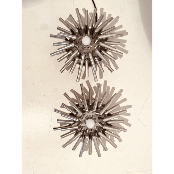 Image 1 of Paire d'appliques en plastique vintage, 1970