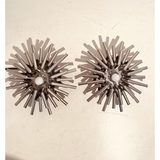 Image 1 of Paire d'appliques en plastique vintage, 1970