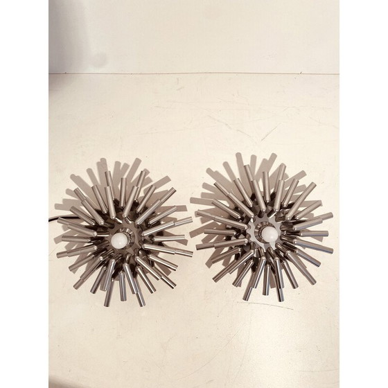 Image 1 of Paire d'appliques en plastique vintage, 1970