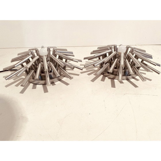 Image 1 of Paire d'appliques en plastique vintage, 1970