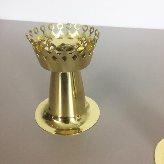 Image 1 of Paire de bougeoirs vintage en laiton par Hans Agne JAKOBSSON pour Hans Agne Jakobsson A.B, Suisse 1960