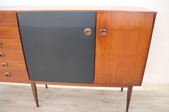 Image 1 of Buffet long en bois, 1960S