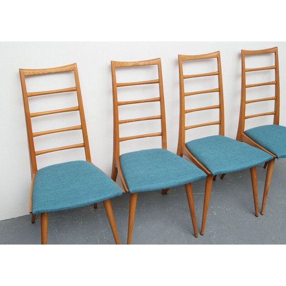 Image 1 of Ensemble de 4 chaises vintage par Dettinger pour Lübke 1950