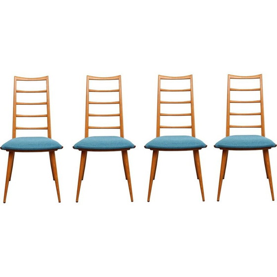 Image 1 of Ensemble de 4 chaises vintage par Dettinger pour Lübke 1950