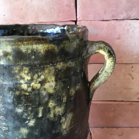 Image 1 of Poterie De Tamegroute En Terre Cuite Émaillée 