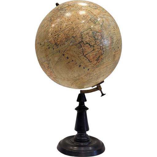 Globe terrestre vintage de J. Forest, France