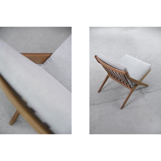 Image 1 of Paire de fauteuils vintage en chêne à ciseaux de Folke Ohlsson pour Bodafors, Suède 1962